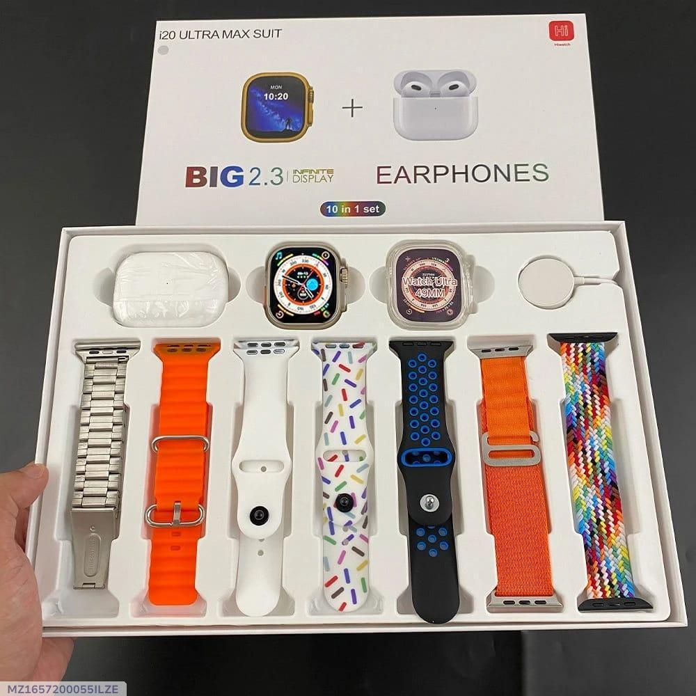 I20 Ultra Smart Watch with Earpods - 8 in 1